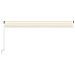 Tenda Da Sole Retrattile Manuale Con Led 600x300 Cm Crema - Foto miniatura 2