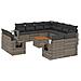 Lusso Casadino -  Set Divani Da Giardino 12 Pz Con Cuscini Grigio In Polyrattan - Foto miniatura 1