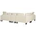 Divano Angolare 6 Posti Stockholm Pelle Naturale Beige Chiaro Lato Destro - Foto miniatura 4