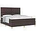 Letto con Rete e Materasso Marrone Scuro Super King in Tessuto - Foto miniatura 1