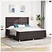 Letto con Rete e Materasso Marrone Scuro Super King in Tessuto - Foto miniatura 2