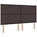 Letto con Rete e Materasso Marrone Scuro Super King in Tessuto - Foto miniatura 3