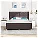 Letto con Rete e Materasso Marrone Scuro Super King in Tessuto - Foto miniatura 5