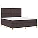 Letto con Rete e Materasso Marrone Scuro Super King in Tessuto - Foto miniatura 6
