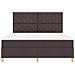 Letto con Rete e Materasso Marrone Scuro Super King in Tessuto - Foto miniatura 8