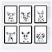 Set Di 6 Stampe Animali Bambini Con Gomma Da Masticare Maiale Elefante Coniglio Mucca Zorro Cane A4 Senza Cornice - Foto miniatura 1