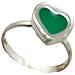 Bracciale E Anello A Forma Di Cuore In Argento 10µ Verde - Foto miniatura 6