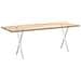 Gambe per tavolo da pranzo a forma di X 2 pz bianche 50x(72-73) cm in acciaio - Foto miniatura 8