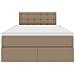 Letto con Contenitore Cappuccino 120 x 200 cm Pelle Sintetica - Foto miniatura 7