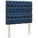 Struttura Letto Pouf con Materasso Blu 120x190 cm in Tessuto - Foto miniatura 9