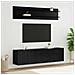 Unità TV Montaggio a parete 6 pcs Rovere nero Legno multistrato - Foto miniatura 2