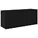 Unità TV Montaggio a parete 6 pcs Rovere nero Legno multistrato - Foto miniatura 8