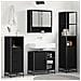 Set di mobili per il bagno 4 pcs Rovere Nero Legno multistrato - Foto miniatura 2