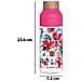 Bottiglia D'acqua Riutilizzabile Ice 720ml Con Tappo In Legno E Motivo Floreale, Rosa - Foto miniatura 3