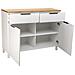 Credenza In Legno Con 2 Cassetti E 2 Ante 120x40x76h Cm - Foto miniatura 6