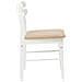 Sedia da pranzo 2 pcs Bianco e marrone Legno di gomma solido - Foto miniatura 6