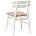 Sedia da pranzo 2 pcs Bianco e marrone Legno di gomma solido - Foto miniatura 7
