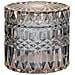 Set Di 2 Vasetti Decorativi In Vetro Fumé Con Coperchio E Motivi In Rilievo Ø9x8,5 Cm - Foto miniatura 4