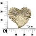 Svuotatasche A Cuore In Ferro Dorato 29x25 Cm - Foto miniatura 7