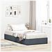 Letto con Contenitore Grigio scuro 100 x 200 cm Velluto - Foto miniatura 2