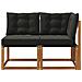 Divano modulare da esterno e angolare 2 Pezzo Naturale - Foto miniatura 5