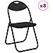 Sedia pieghevole 8 pcs Nero 48 x 43,5 x 81 cm Pelle Sintetica - Foto miniatura 3