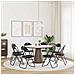 Sedia pieghevole 8 pcs Nero 48 x 43,5 x 81 cm Pelle Sintetica - Foto miniatura 4