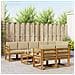 Set di divani da esterno con cuscino 9 pcs Naturale e Beige - Foto miniatura 2