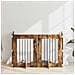 Cancello per cani con supporti 4 pcs Rovere Fumo 60 x 80 cm - Foto miniatura 2