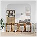 Cancello per cani con supporti 4 pcs Rovere Fumo 60 x 80 cm - Foto miniatura 3
