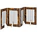 Cancello per cani con supporti 4 pcs Rovere Fumo 60 x 80 cm - Foto miniatura 4