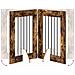 Cancello per cani con supporti 4 pcs Rovere Fumo 60 x 80 cm - Foto miniatura 8