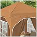Tenda per feste a pop-up 192 x 192 x 245 cm Beige - Foto miniatura 4
