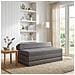 Divano Letto Pieghevole Grigio Chiaro 120 x 60 x 49 cm Tessuto - Foto miniatura 2