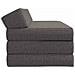 Divano Letto Pieghevole Grigio Chiaro 120 x 60 x 49 cm Tessuto - Foto miniatura 4