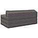 Divano Letto Pieghevole Grigio Chiaro 120 x 60 x 49 cm Tessuto - Foto miniatura 5