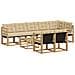 Set di divani da esterno con cuscino 9 pcs Bianco e Beige - Foto miniatura 1