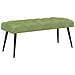 Panchina con bottoni imbottiti Verde chiaro 110 x 40 x 46 cm - Foto miniatura 1