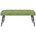 Panchina con bottoni imbottiti Verde chiaro 110 x 40 x 46 cm - Foto miniatura 3
