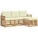 Set di divani da esterno 4 pcs Bianco e Crema - Foto miniatura 1