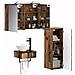 Set di Armadi da Bagno 4 pcs Legno antico 43 x 16 x 62,5 cm - Foto miniatura 2