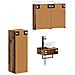 Set di Armadi da Bagno 4 pcs Legno antico 43 x 16 x 62,5 cm - Foto miniatura 3