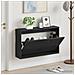 Mobiletto per Scarpe da Muro HOORN 71 x 17 x 43 cm Nero - Foto miniatura 2