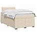 Letto box spring con materasso Crema 120 x 200 cm Tessuto - Foto miniatura 3