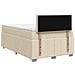 Letto box spring con materasso Crema 120 x 200 cm Tessuto - Foto miniatura 9