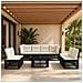 Set Divano da Giardino 9 pz Nero polyrattan - Foto miniatura 3