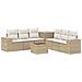 Set di divani 8 pz Beige e Bianco Crema - Foto miniatura 1
