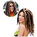 parrucca rasta reggae nero / biondo - Foto miniatura 1