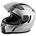 Casco Integrale Moto Scooter Touring Visiera Interna Parasole Viaggio Argento S - Foto miniatura 3