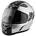 Casco Integrale Moto Scooter Touring Visiera Interna Parasole Viaggio Argento S - Foto miniatura 4